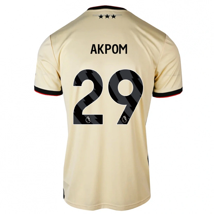 Danxen Dame Chuba Akpom #29 Lemonchiffon Svart Rød Bortetrøye Drakt Trøye 2026/27 Skjorter T-Skjorte