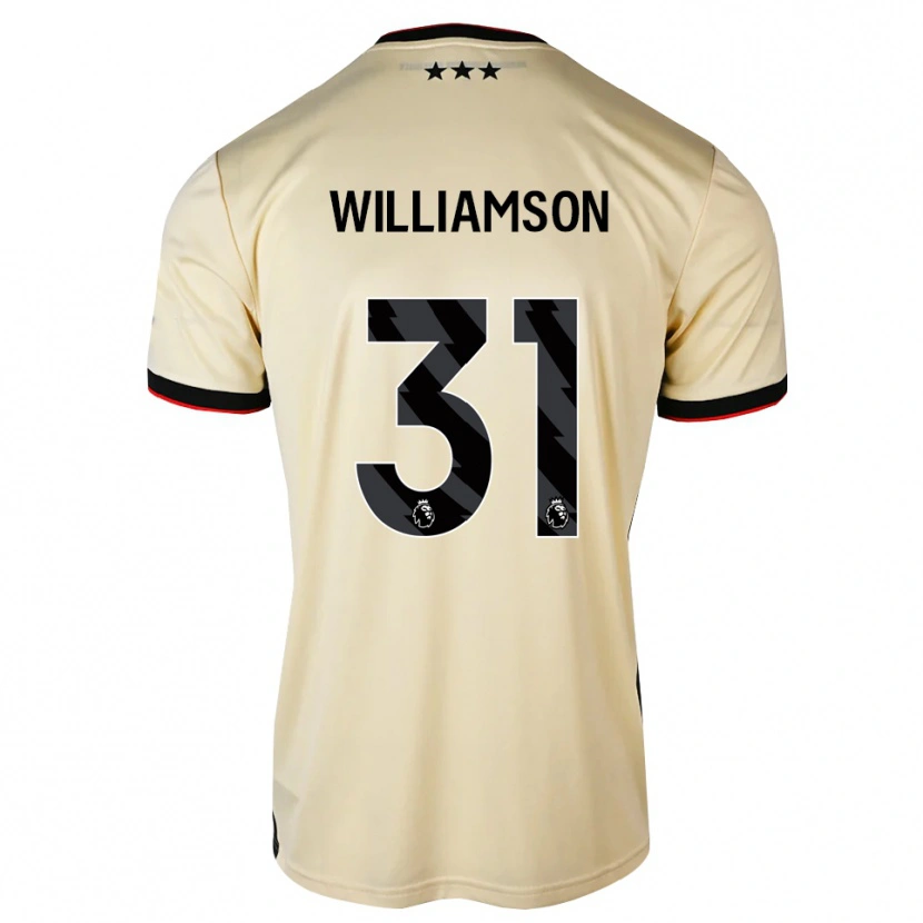 Danxen Dame Woody Williamson #31 Lemonchiffon Svart Rød Bortetrøye Drakt Trøye 2026/27 Skjorter T-Skjorte