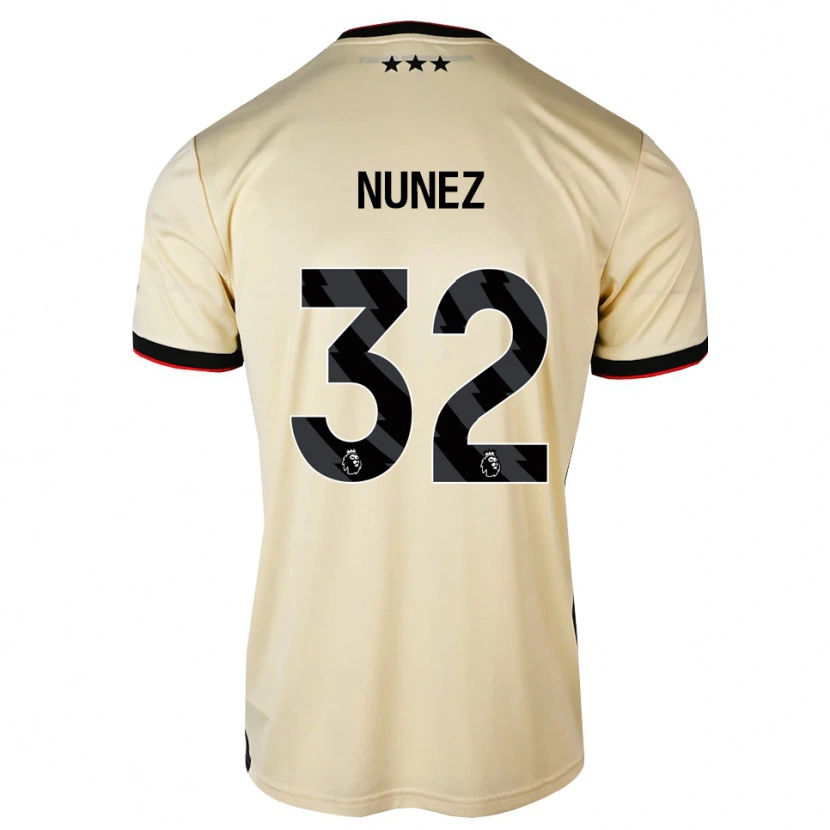 Danxen Dame Marcelino Núñez #32 Lemonchiffon Svart Rød Bortetrøye Drakt Trøye 2026/27 Skjorter T-Skjorte