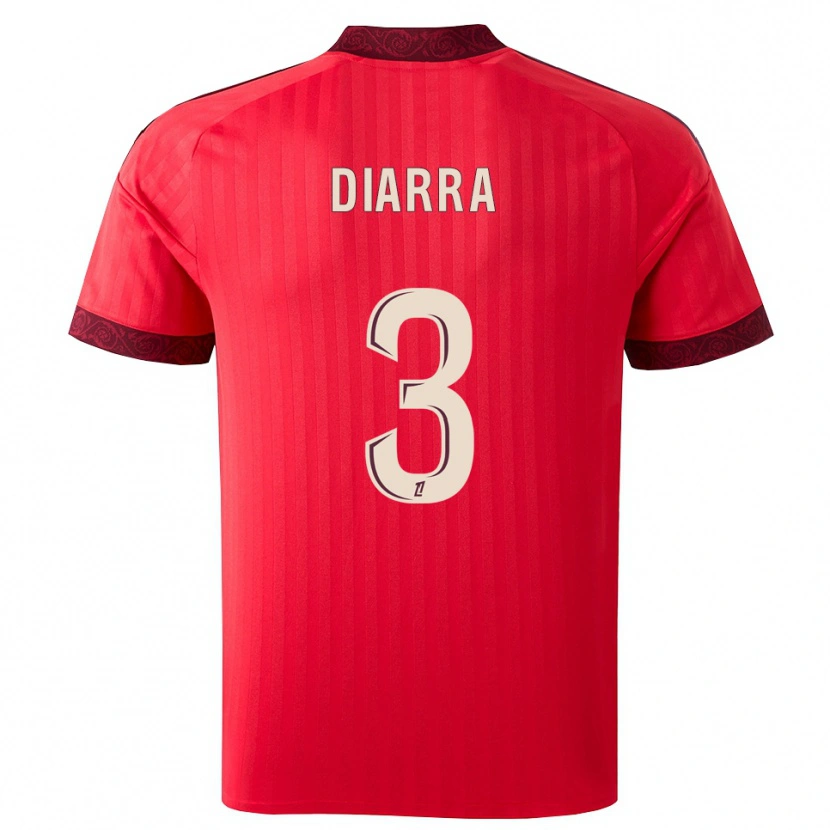 Danxen Dame Boubakar Diarra #3 Burgunder Rød Hvit Bortetrøye Drakt Trøye 2026/27 Skjorter T-Skjorte