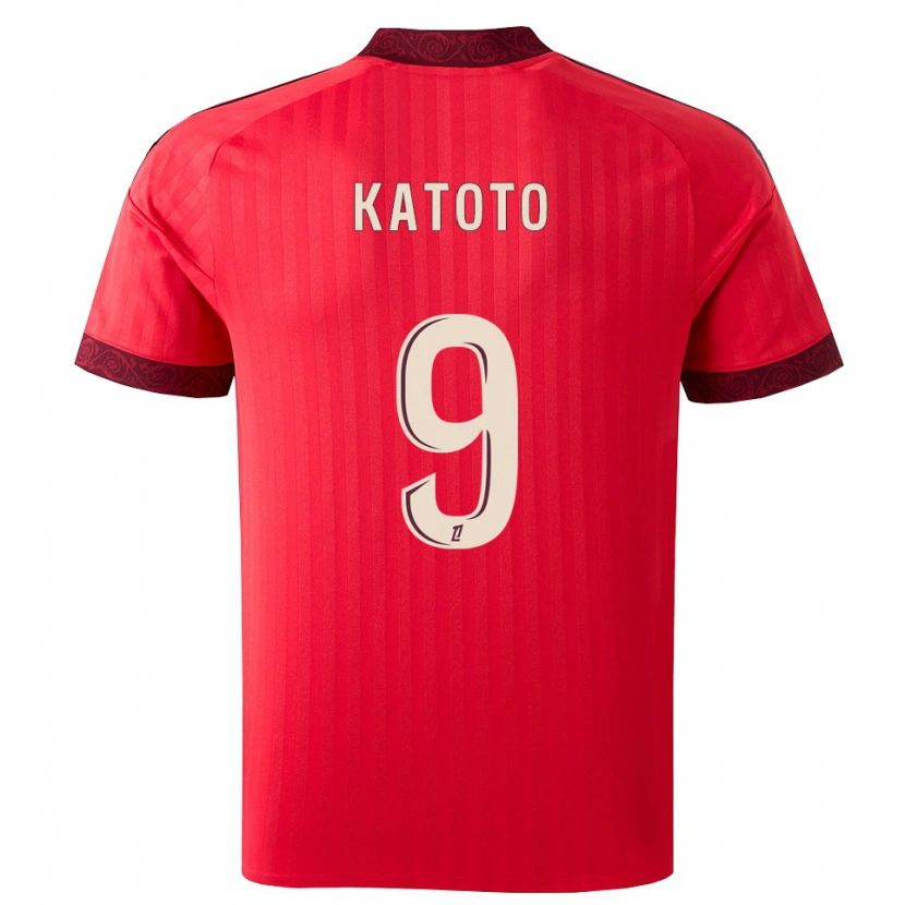 Danxen Dame Marie-Antoinette Katoto #9 Burgunder Rød Hvit Bortetrøye Drakt Trøye 2026/27 Skjorter T-Skjorte