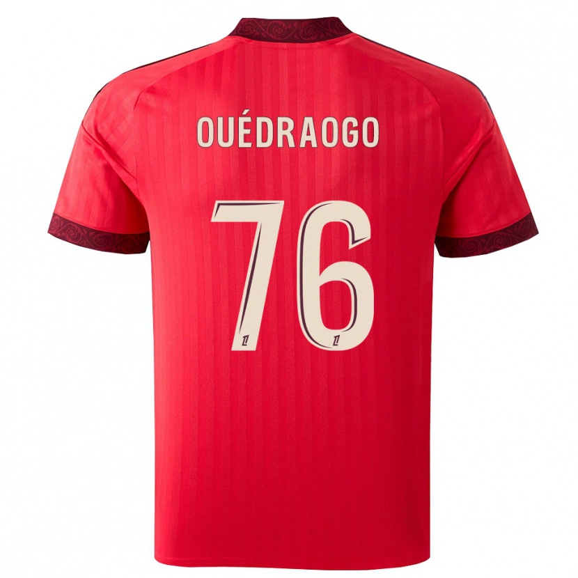 Danxen Dame Mohamed Ouédraogo #76 Burgunder Rød Hvit Bortetrøye Drakt Trøye 2026/27 Skjorter T-Skjorte