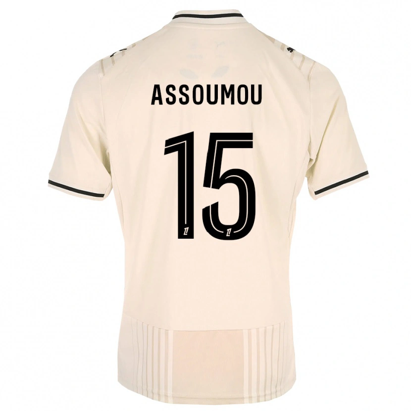 Danxen Dame Jaurès Assoumou #15 Oldlace Svart Antiquewhite Bortetrøye Drakt Trøye 2026/27 Skjorter T-Skjorte