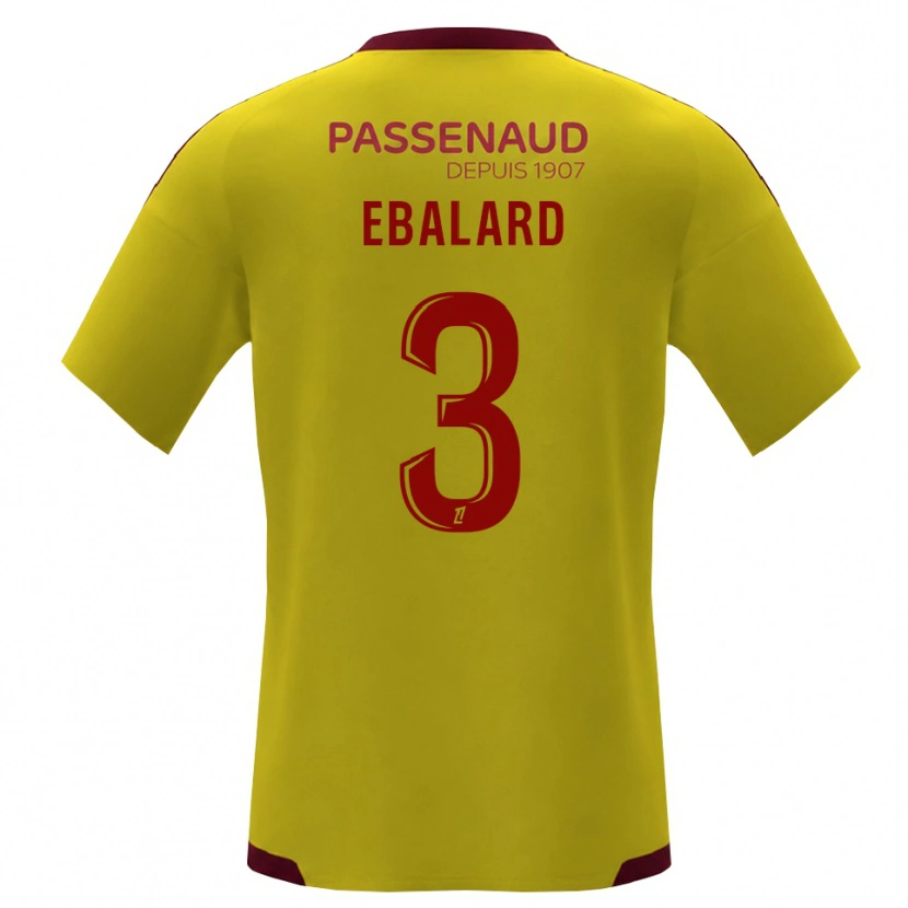 Danxen Dame Yannick Ebalard #3 Gul Rød Grønn Bortetrøye Drakt Trøye 2026/27 Skjorter T-Skjorte