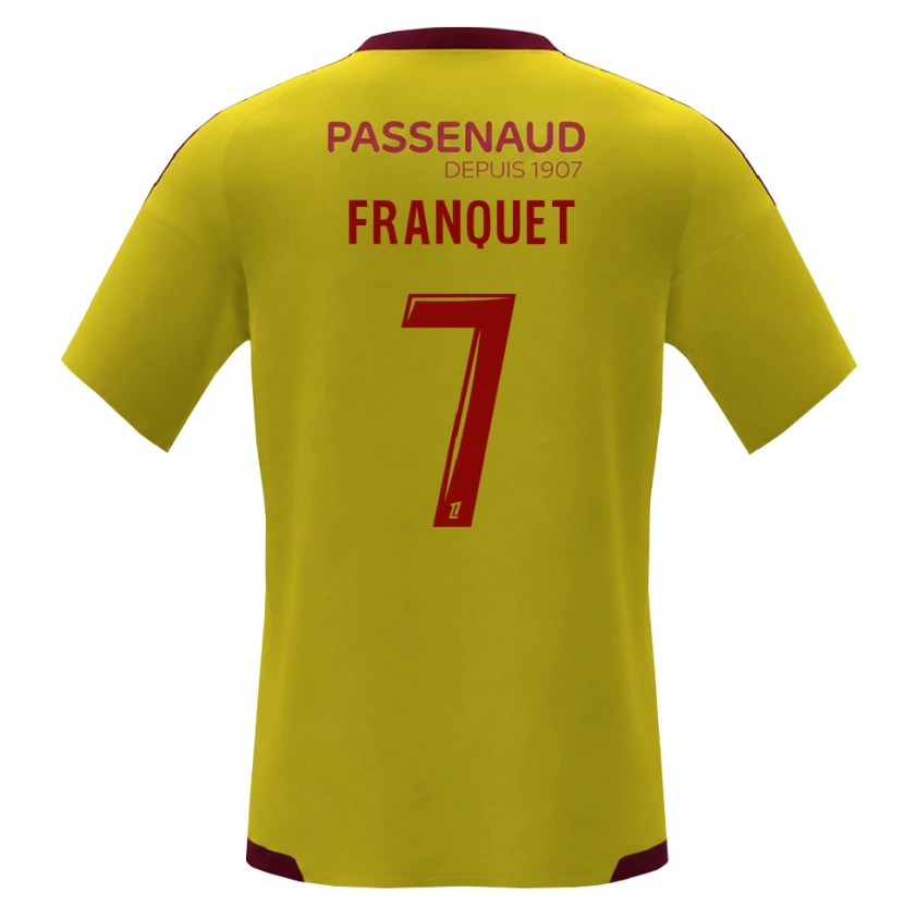Danxen Dame Tayson Franquet #7 Gul Rød Grønn Bortetrøye Drakt Trøye 2026/27 Skjorter T-Skjorte