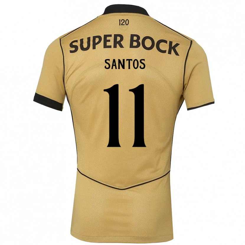 Danxen Dame Nuno Santos #11 Gylden Kornblomst Svart Bortetrøye Drakt Trøye 2026/27 Skjorter T-Skjorte
