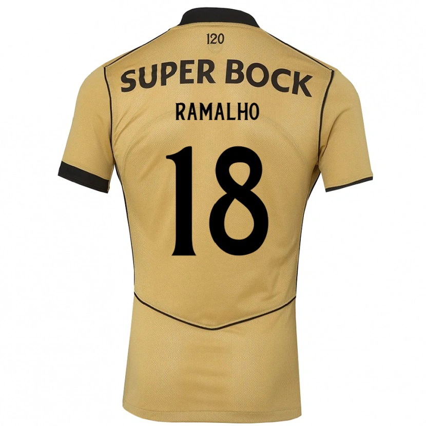 Danxen Dame Inês Filipa Ramalho Gonçalves #18 Gylden Kornblomst Svart Bortetrøye Drakt Trøye 2026/27 Skjorter T-Skjorte