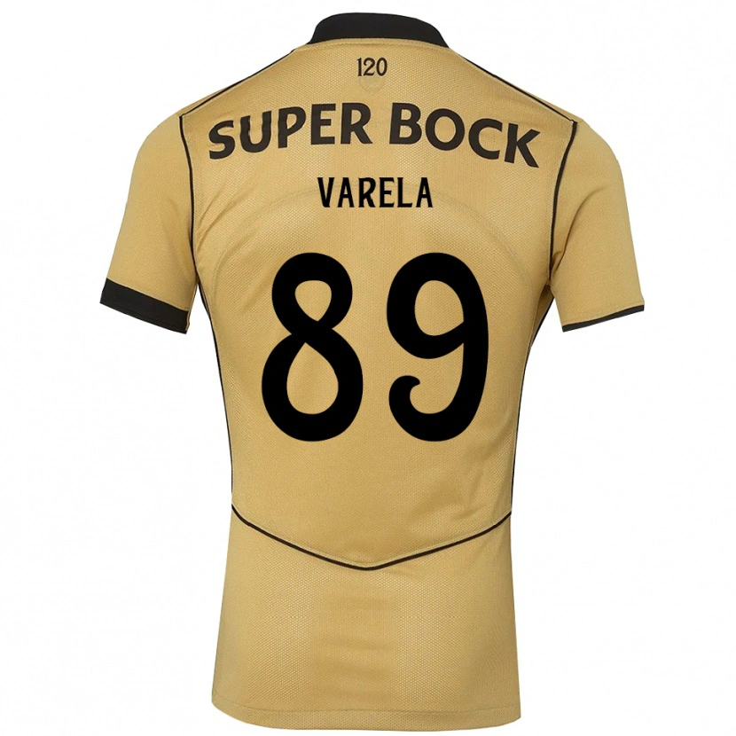 Danxen Dame Leonardo Varela #89 Gylden Kornblomst Svart Bortetrøye Drakt Trøye 2026/27 Skjorter T-Skjorte