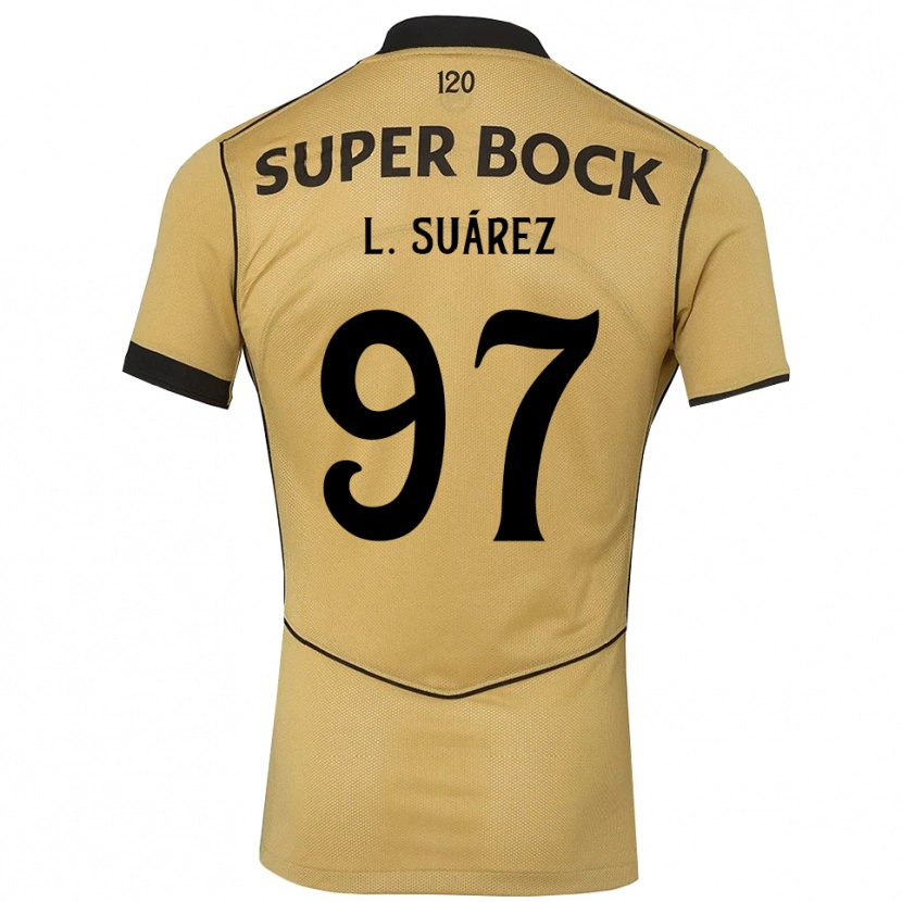 Danxen Dame Luis Suárez #97 Gylden Kornblomst Svart Bortetrøye Drakt Trøye 2026/27 Skjorter T-Skjorte