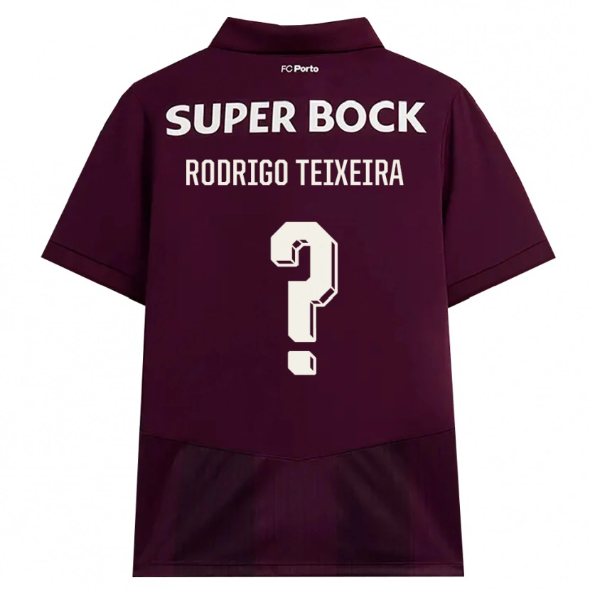 Danxen Dame Rodrigo Teixeira #0 Burgunder Hvit Bortetrøye Drakt Trøye 2026/27 Skjorter T-Skjorte
