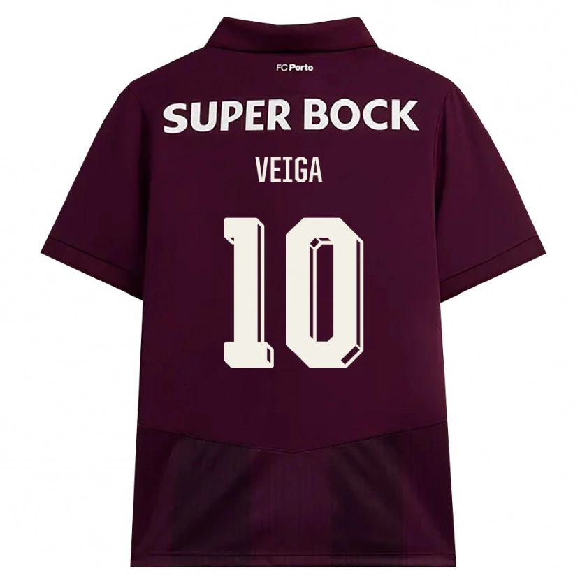 Danxen Dame Gabri Veiga #10 Burgunder Hvit Bortetrøye Drakt Trøye 2026/27 Skjorter T-Skjorte