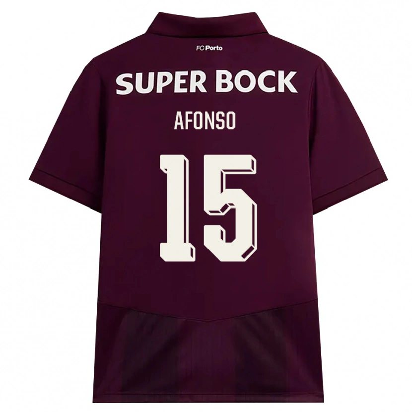 Danxen Dame Zé Afonso #15 Burgunder Hvit Bortetrøye Drakt Trøye 2026/27 Skjorter T-Skjorte