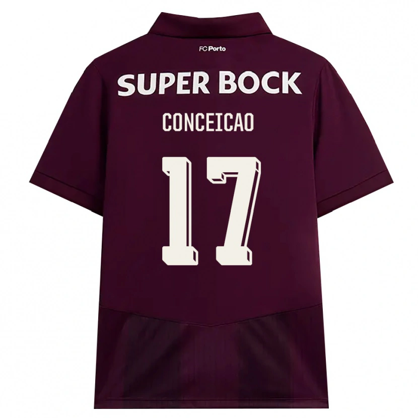 Danxen Dame Rodrigo Conceicao #17 Burgunder Hvit Bortetrøye Drakt Trøye 2026/27 Skjorter T-Skjorte