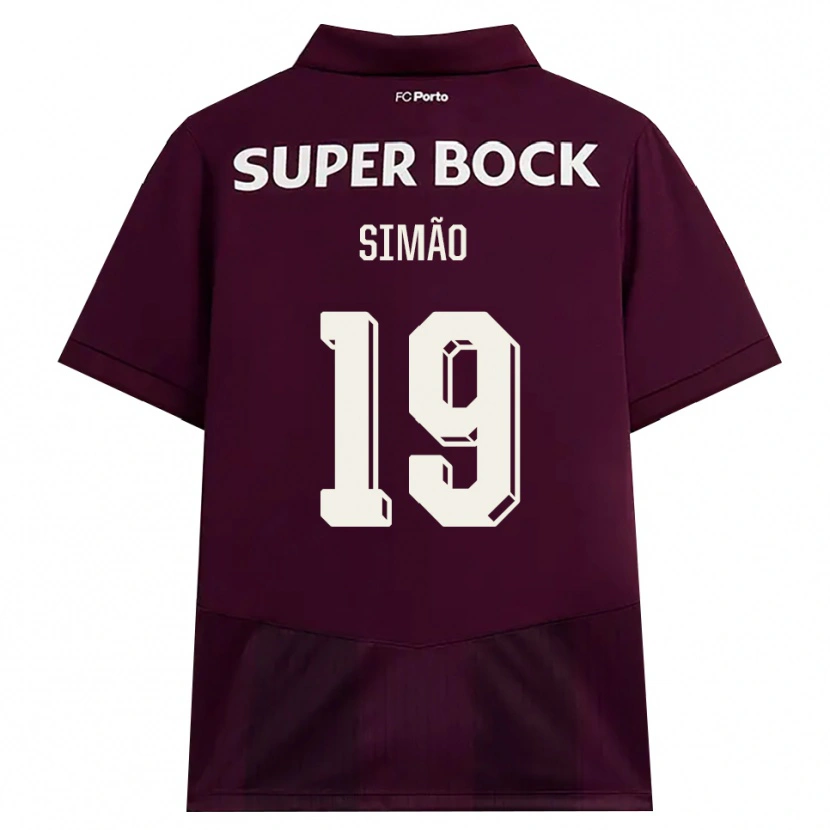 Danxen Dame Martim Simão #19 Burgunder Hvit Bortetrøye Drakt Trøye 2026/27 Skjorter T-Skjorte
