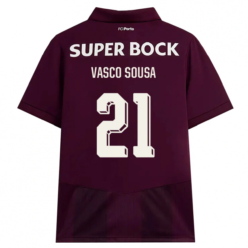 Danxen Dame Vasco Sousa #21 Burgunder Hvit Bortetrøye Drakt Trøye 2026/27 Skjorter T-Skjorte