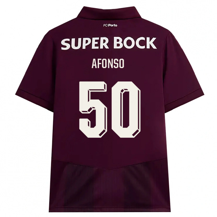 Danxen Dame João Afonso #50 Burgunder Hvit Bortetrøye Drakt Trøye 2026/27 Skjorter T-Skjorte