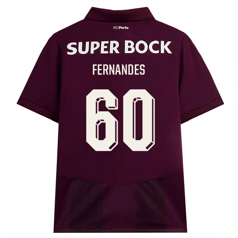 Danxen Dame Francisco Fernandes #60 Burgunder Hvit Bortetrøye Drakt Trøye 2026/27 Skjorter T-Skjorte