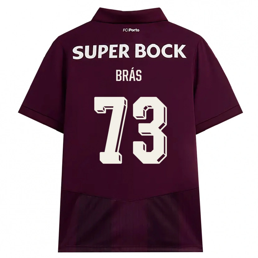 Danxen Dame Gabriel Brás #73 Burgunder Hvit Bortetrøye Drakt Trøye 2026/27 Skjorter T-Skjorte