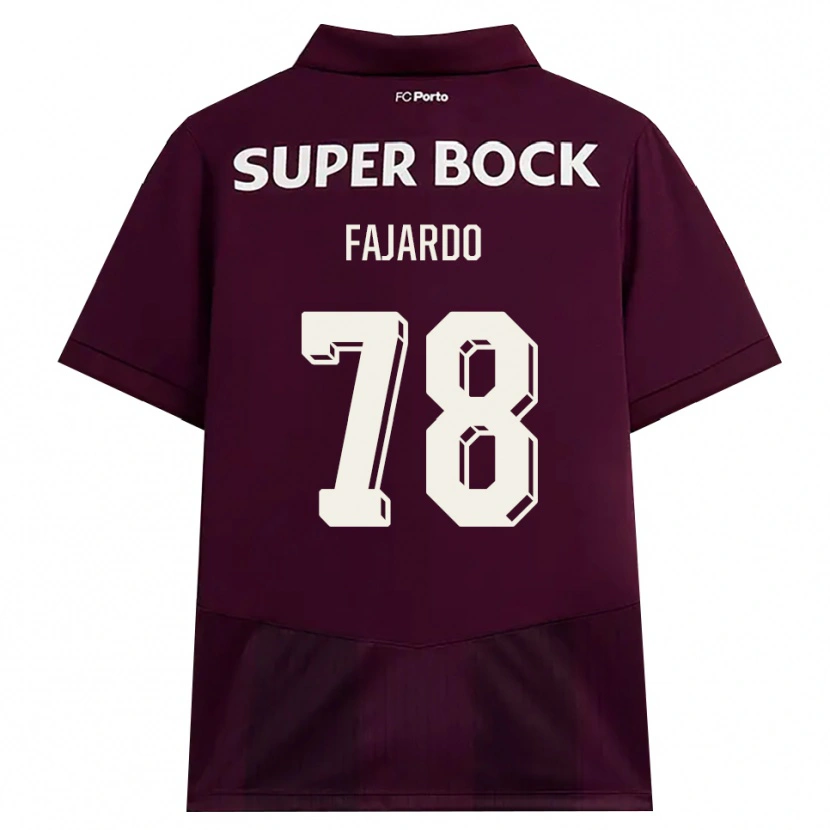 Danxen Dame Leonardo Fajardo #78 Burgunder Hvit Bortetrøye Drakt Trøye 2026/27 Skjorter T-Skjorte