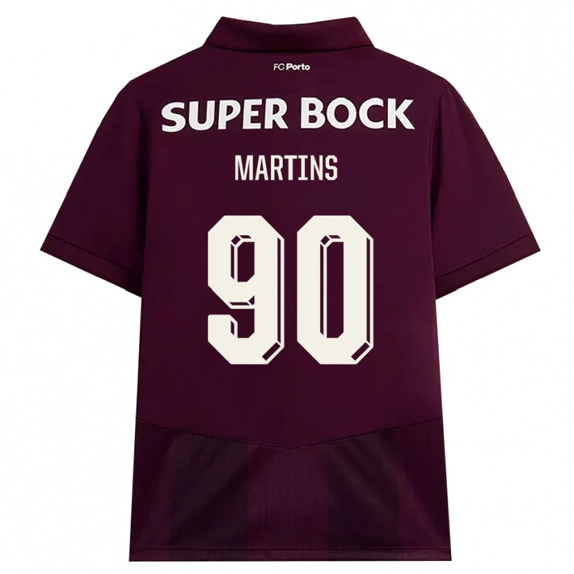 Danxen Dame Gil Martins #90 Burgunder Hvit Bortetrøye Drakt Trøye 2026/27 Skjorter T-Skjorte