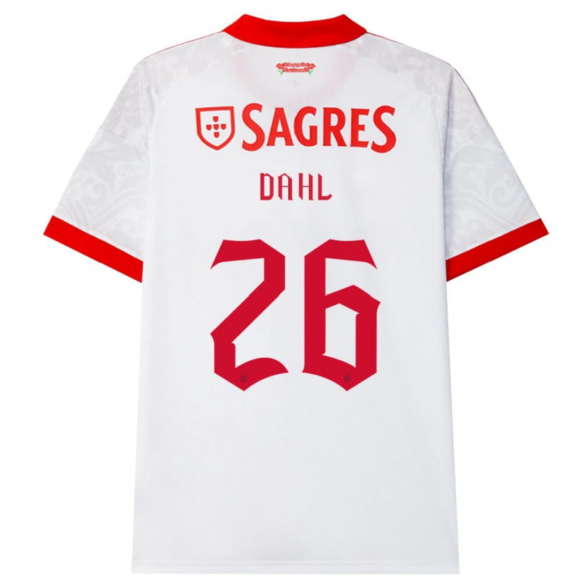 Danxen Dame Samuel Dahl #26 Hvit Rød Gul Bortetrøye Drakt Trøye 2026/27 Skjorter T-Skjorte