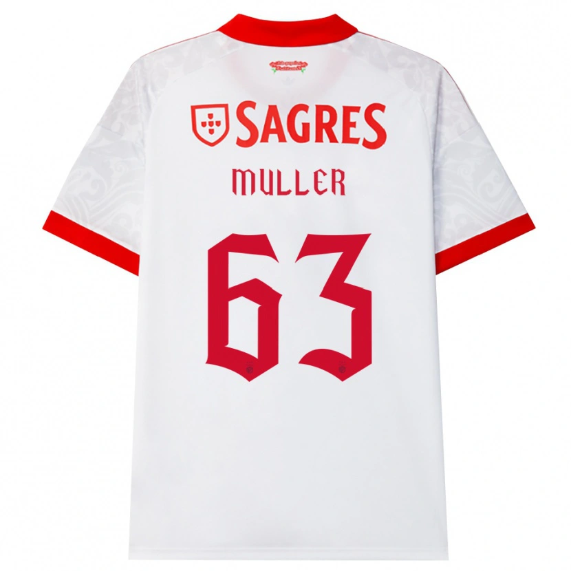 Danxen Dame José Müller #63 Hvit Rød Gul Bortetrøye Drakt Trøye 2026/27 Skjorter T-Skjorte