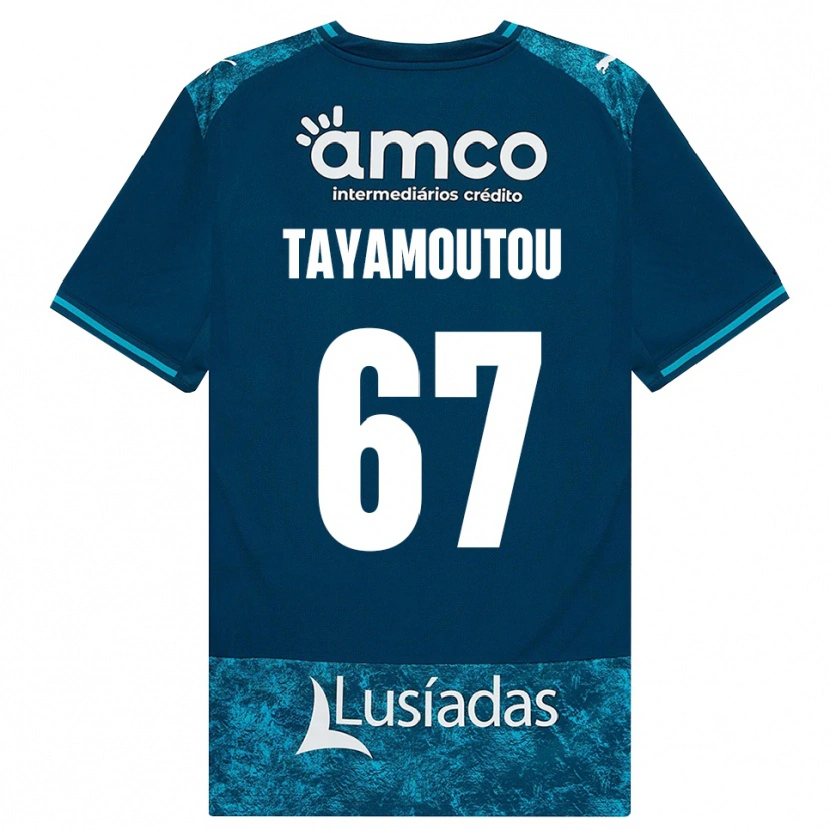 Danxen Dame Enzo Tayamoutou #67 Mørk Skifergrå Mellomturkis Bortetrøye Drakt Trøye 2026/27 Skjorter T-Skjorte