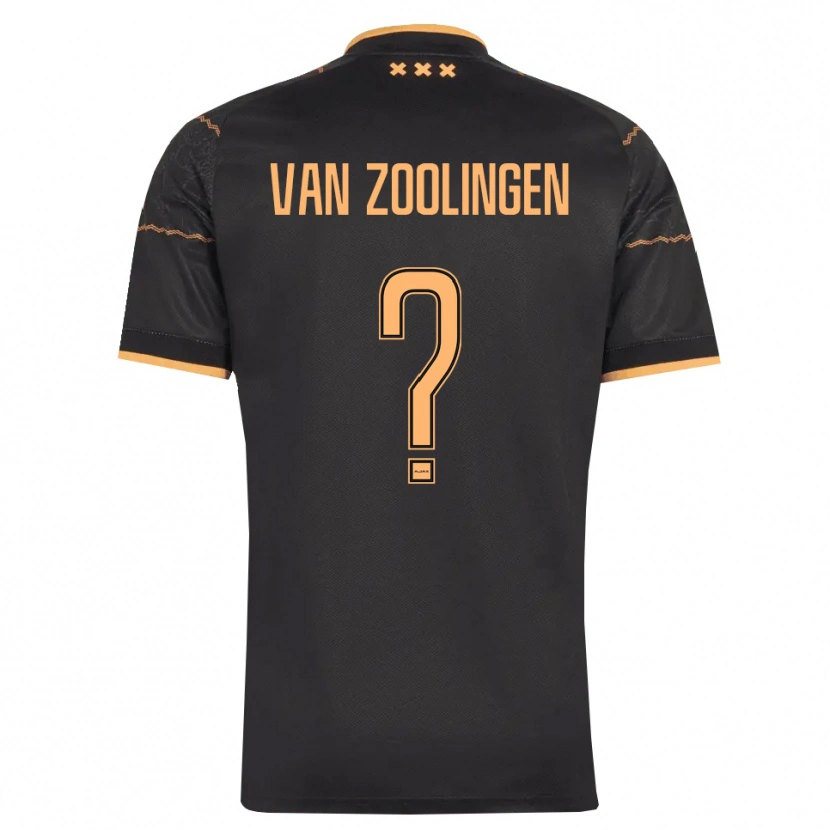 Danxen Dame Glenn Van Zoolingen #0 Svart Oransje Bortetrøye Drakt Trøye 2026/27 Skjorter T-Skjorte