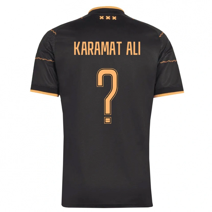 Danxen Dame Yaïr Karamat Ali #0 Svart Oransje Bortetrøye Drakt Trøye 2026/27 Skjorter T-Skjorte