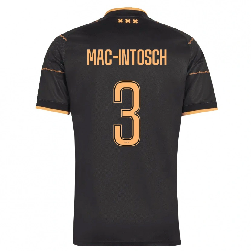 Danxen Dame Calvin Mac-Intosch #3 Svart Oransje Bortetrøye Drakt Trøye 2026/27 Skjorter T-Skjorte