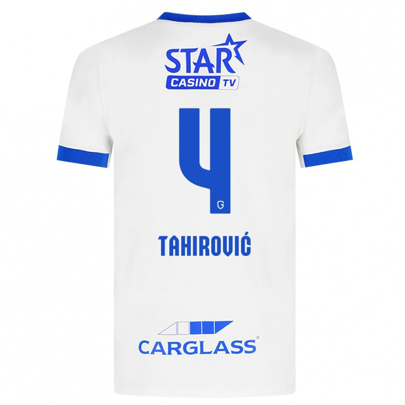 Danxen Dame Benjamin Tahirovic #4 Hvit Blå Bortetrøye Drakt Trøye 2026/27 Skjorter T-Skjorte