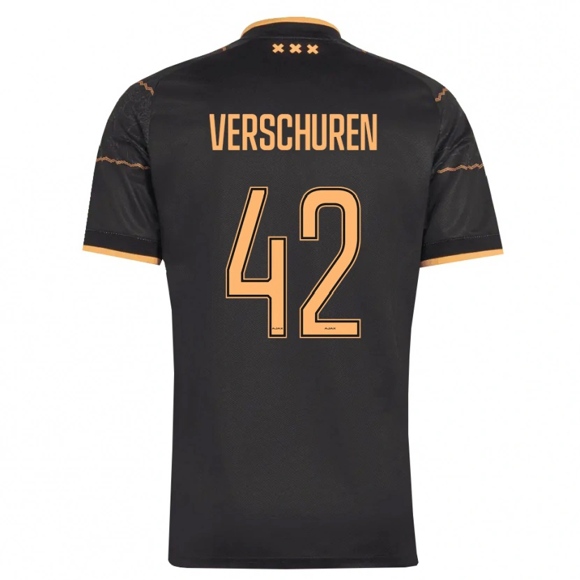 Danxen Dame Nick Verschuren #42 Svart Oransje Bortetrøye Drakt Trøye 2026/27 Skjorter T-Skjorte