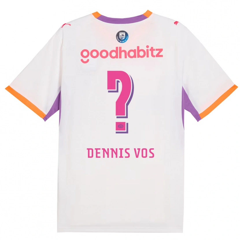 Danxen Dame Dennis Vos #0 Hvit Lilla Oransje Bortetrøye Drakt Trøye 2026/27 Skjorter T-Skjorte