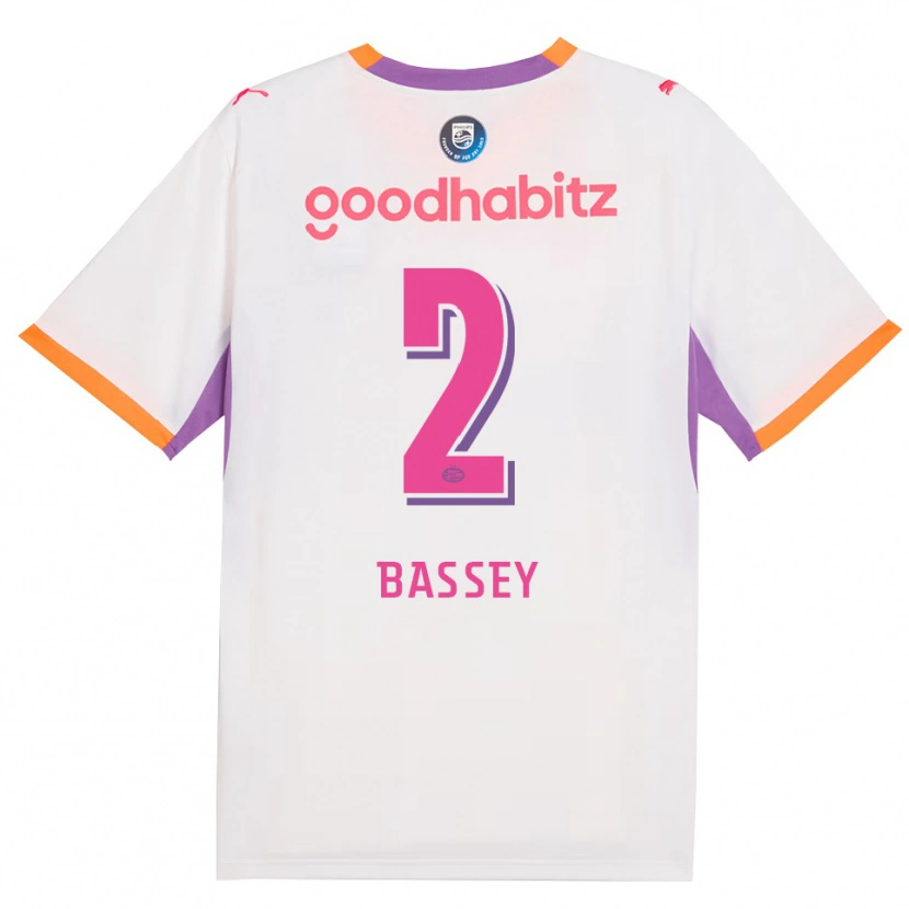 Danxen Dame Essien Bassey #2 Hvit Lilla Oransje Bortetrøye Drakt Trøye 2026/27 Skjorter T-Skjorte