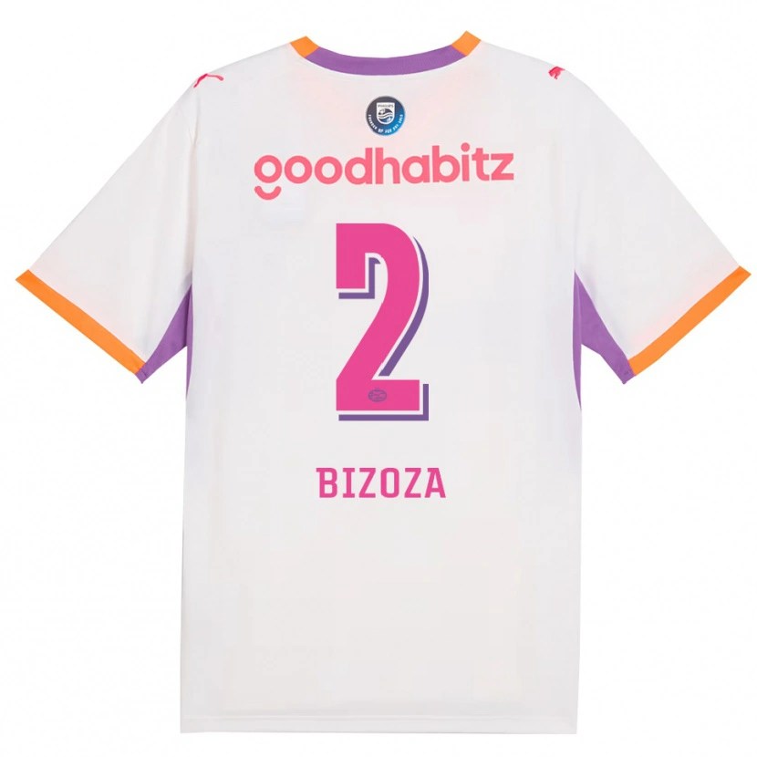 Danxen Dame Kevin Bizoza #2 Hvit Lilla Oransje Bortetrøye Drakt Trøye 2026/27 Skjorter T-Skjorte