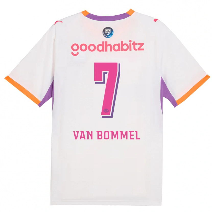 Danxen Dame Ruben Van Bommel #7 Hvit Lilla Oransje Bortetrøye Drakt Trøye 2026/27 Skjorter T-Skjorte