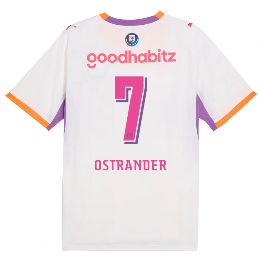 Danxen Dame William Ostrander #7 Hvit Lilla Oransje Bortetrøye Drakt Trøye 2026/27 Skjorter T-Skjorte