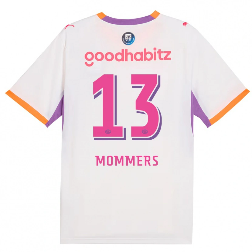 Danxen Dame Ryan Mommers #13 Hvit Lilla Oransje Bortetrøye Drakt Trøye 2026/27 Skjorter T-Skjorte