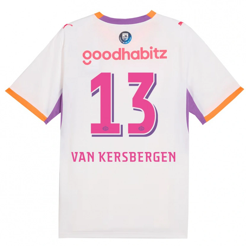 Danxen Dame Sander Van Kersbergen #13 Hvit Lilla Oransje Bortetrøye Drakt Trøye 2026/27 Skjorter T-Skjorte