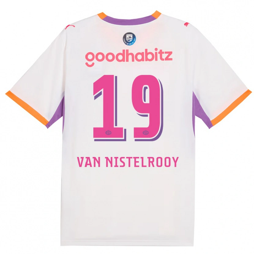 Danxen Dame Liam Van Nistelrooy #19 Hvit Lilla Oransje Bortetrøye Drakt Trøye 2026/27 Skjorter T-Skjorte