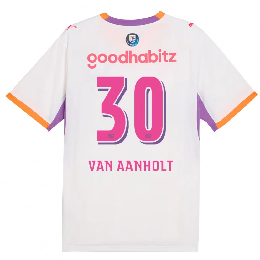 Danxen Dame Patrick Van Aanholt #30 Hvit Lilla Oransje Bortetrøye Drakt Trøye 2026/27 Skjorter T-Skjorte