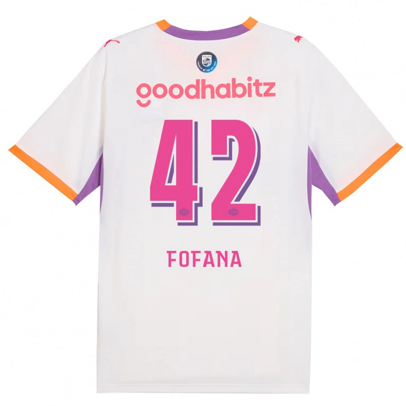 Danxen Dame Fode Fofana #42 Hvit Lilla Oransje Bortetrøye Drakt Trøye 2026/27 Skjorter T-Skjorte