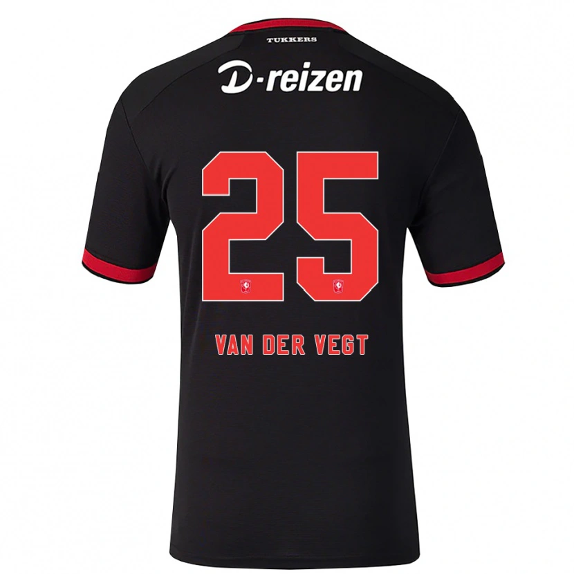 Danxen Dame Imre Van Der Vegt #25 Rød Hvit Svart Bortetrøye Drakt Trøye 2026/27 Skjorter T-Skjorte