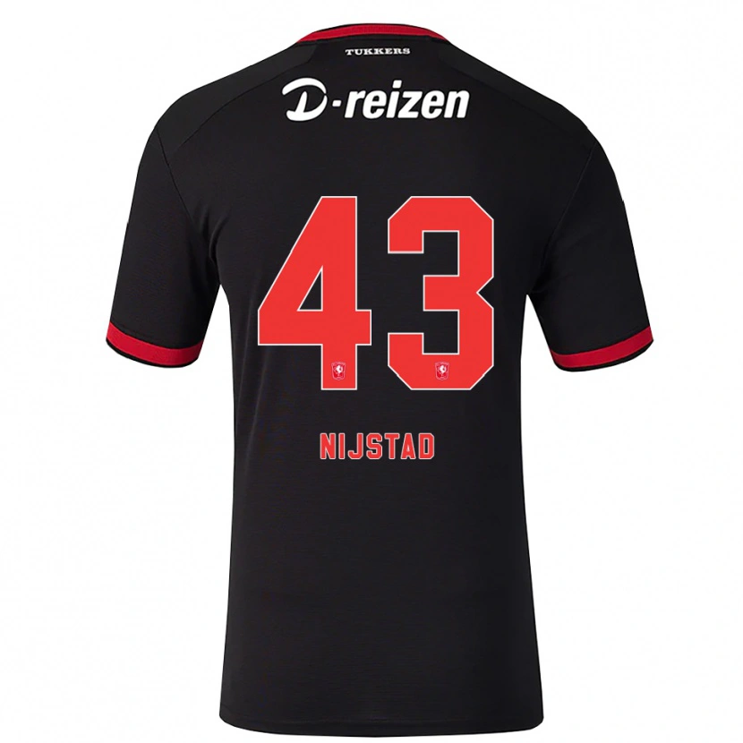 Danxen Dame Ruud Nijstad #43 Rød Hvit Svart Bortetrøye Drakt Trøye 2026/27 Skjorter T-Skjorte
