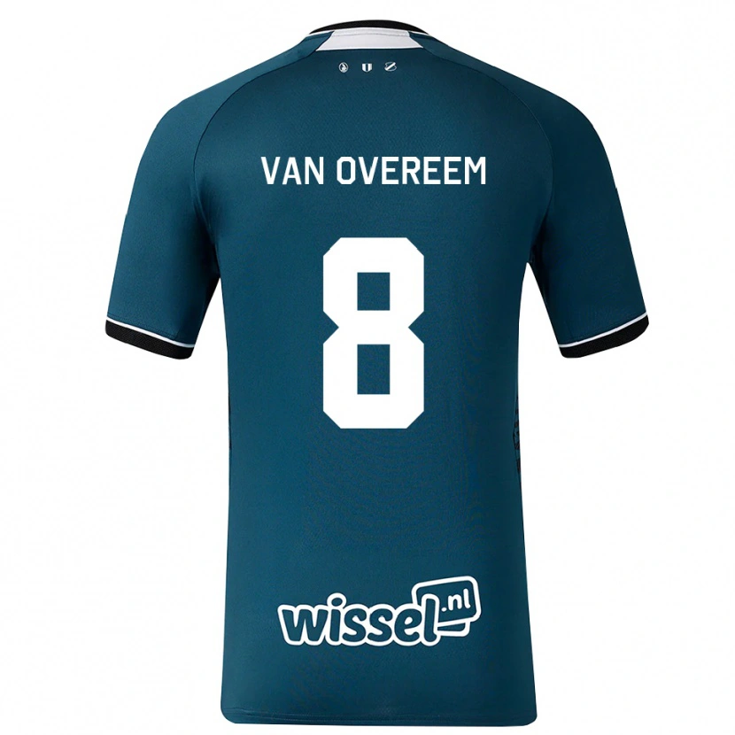 Danxen Dame Joris Van Overeem #8 Mørk Skifergrå Hvit Bortetrøye Drakt Trøye 2026/27 Skjorter T-Skjorte