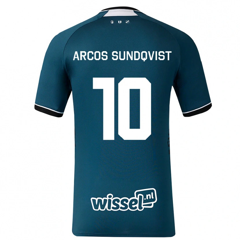 Danxen Dame Gustav Arcos Sundqvist #10 Mørk Skifergrå Hvit Bortetrøye Drakt Trøye 2026/27 Skjorter T-Skjorte