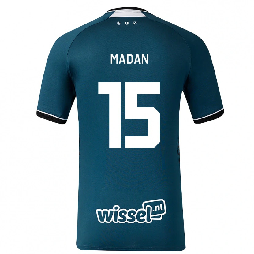 Danxen Dame Semih Madan #15 Mørk Skifergrå Hvit Bortetrøye Drakt Trøye 2026/27 Skjorter T-Skjorte