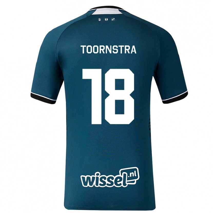 Danxen Dame Jens Toornstra #18 Mørk Skifergrå Hvit Bortetrøye Drakt Trøye 2026/27 Skjorter T-Skjorte