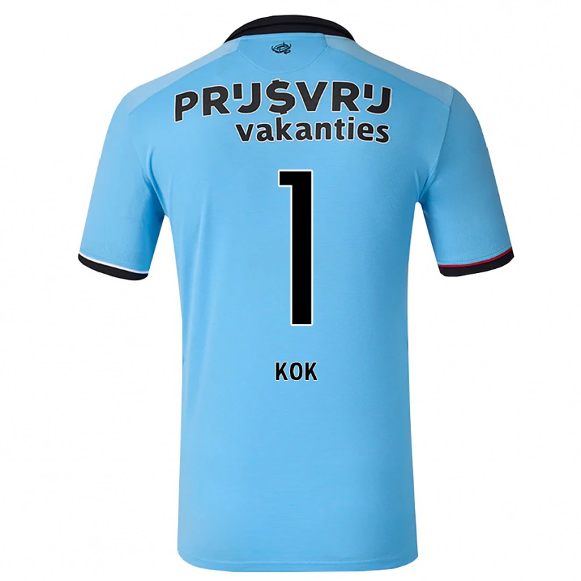 Danxen Dame Stefan Kok #1 Himmelblå Svart Rød Bortetrøye Drakt Trøye 2026/27 Skjorter T-Skjorte