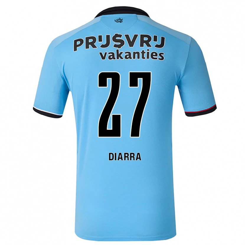 Danxen Dame Gaoussou Diarra #27 Himmelblå Svart Rød Bortetrøye Drakt Trøye 2026/27 Skjorter T-Skjorte